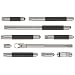 Starrett 823BZ Tubular Vernier Inside Micrometer Set, 1.5-12" Range, 0.001" Graduation, +/-0.0001" Accuracy