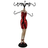 Cocktail Doll Jewelry Stand Red Sequins 14.5H