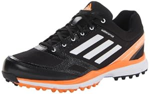 adidas Men's Adizero Sport II Golf Shoe,Black/White/Solar Blue,10.5 M US