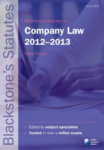 Produkt-Bild: Blackstone's Statutes on Company Law 2012-2013 (Blackstone's Statute Series)