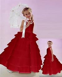 NWT Brand New Flower Girl Red Wedding Layers Dress