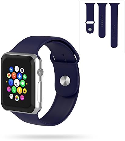 ZCGYLP Apple Watch Band Soft Silicone 38mm Models Replacement Straps (Midnight Blue)