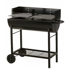 Lifestyle Half Barrel Charcoal BBQ with Wheels