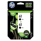 HP No. 61 Ink Cartridge, Twin Pack, Black