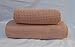 Fina Ultra Absorbent Microfiber Waffle towel SET - ONE SET of Body(29 x 55) and Hair(19 x 39) Towel in COFFEE color ONLY. by FINA