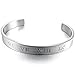 Men,Women's Stainless Steel Bracelet Bangle Cuff Silver Tone Roman Numeral