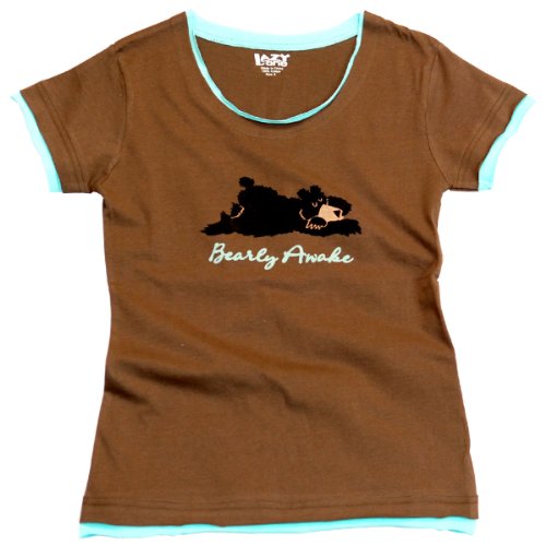 Lazy One Women's Bearly Awake Fitted Pajama Tee