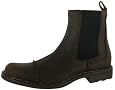 RJ COLT Frankly Mens Leather Stitched Slip On Stretch Dress Casual Ankle Boot Shoe Brown