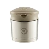 Stainless Steel Thermal Food Container with Taupe Twist Lid