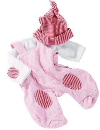Pink Overalls & Hat for 16.5