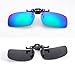 Cyxus Flash Polarized Mirrored Sunglasses Clip-On Glasses, Men & Women [Blue Flash]
