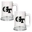 Georgia Tech Yellowjackets NCAA 2pc 15oz Glass Tankard Set by Great American Products