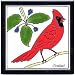 BIRDS-TRIVETS-CARDINAL TILE by Besheer Art Tile, Bedford, New Hampshire, U.S.A.