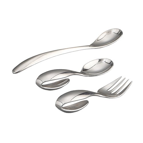 Nambe Baby Nambe Loop Spoon, Fork and Feeding Spoon 3-Piece Set Nambe Baby Nambe Loop Spoon, Fork and Feeding Spoon 3-Piece Set