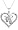 10k White Gold Diamond Baby Shoes and Heart Pendant (1/10 cttw, I-J Color, I3 Clarity)