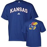 NCAA Men's Kansas Jayhawks Relentless Tee Shirt (Blue, X Large)