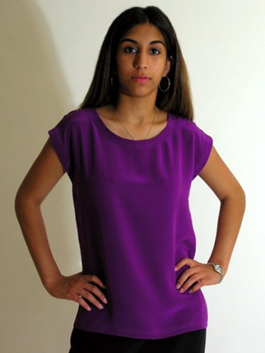Classic Silk Shell - 100% Silk - Royal Silk - Purple - Petite