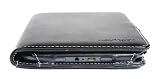picture of Navitech Genuine Black Napa Leather Flip Open Book Style Carry Case / Cover for the Amazon Kindle Keyboard / 3G finished to perfection with a subtle White Stitch
