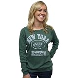 NFL New York Giants Women's True Vintage Distressed Triblend Crew Neck Long Sleeve Pullover