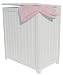 White Finished Laundry Hamper with Interior Bag by Oceanstar Design
