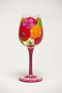 Floral Splash Stemware Glass