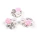 So Beauty 10 Pieces 3D Nail Art with Rhinestone and Artificial Pearl Slices Glitters DIY Decorations