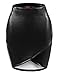 Doublju Women Slim Fit Fuax Leather Wrab Mini Skirt
