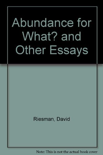 abundance for what and other essays