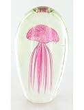 Pink Jelly Fish Statue Glass Art Paperweight