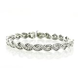 14K White Gold 3.00 Carat Diamond Bracelet