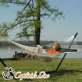 Childrens Toyshop  Outdoor Living : Choose your own colors! Deluxe Hammock, Stand and Pillow Package by Captain's Line
