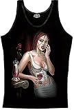 Skulbone Night Cap Gothic Stretch Fit Tank Top