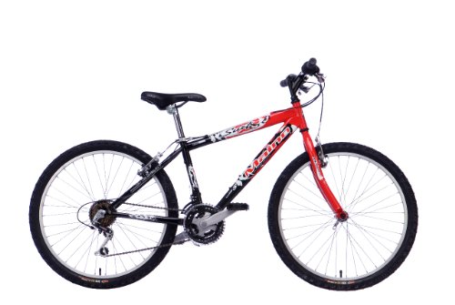 MAINO Kinder Mountainbike Surf, Atala 90-06265 rot/schwarz, 37 cm, 24 Zoll