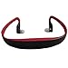 AEC Universal Stereo Sport Wireless Bluetooth Headset Headphone for iPhone iPod and other Cellphones, Black and Red  : image
