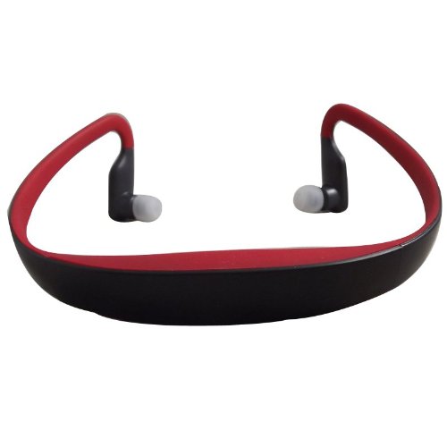 AEC Universal Stereo Sport Wireless Bluetooth Headset Headphone for iPhone iPod and other Cellphones, Black and Red 