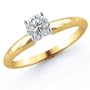14k Gold 1/3 Carat Round Cut Solitaire Diamond Ring - (I-J;I1-2)