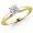 14k Gold 1/3 Carat Round Cut Solitaire Diamond Ring - (I-J;I1-2) Size 5