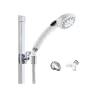 Alsons 1551PBUFBX Push Button Trickle/Full Spray Hand Shower with Glide Rail Unit, White/Chrome