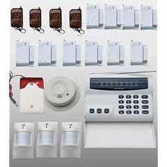 Premium-Sicherheits-Anlage / Mehr-Zonen / Vollausstattung / Funk-�bertragung / Inklusive 4 zus�tzliche Kontakt-Sensoren f�r Fenster o. T�ren