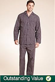 Revere Collar Mini Checked Pyjamas