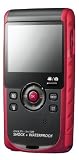 Samsung HMX-W200 Full-HD Pocket-Camcorder (5,8 cm (2,3 Zoll) Display, 10-fach digital Zoom, HDMI, USB 2.0, Bildstabilisator, wasserdicht) schwarz/rot