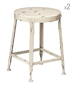 Metal Loft Set x 2 Sillas Foundry Marrón