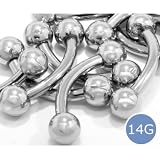 14G 7/16″ Surgical Steel Curved Barbells – Body Jewelry – Each Sold Separately Reviews