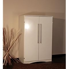 8055-2 - PC Schrank Computerschrank im Landhaus-Stil, in hochglanz wei�