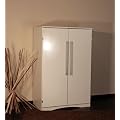 8055-2 - PC Schrank Computerschrank im Landhaus-Stil, in hochglanz wei�