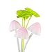 BINGONE Sensor LED Night Light, Colorful Small Mushroom Plants Style Wall Decoration Light Kids Home Room Lamp with US Plug (Leaf Mushroom A Pattern)