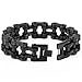 Trendsmax 23mm Heavy Mens Jewelry Black Tone 316L Stainless Steel Bracelet Motorcycle Biker Chain