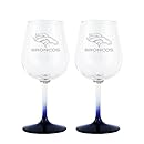 NFL Denver Broncos 12 Ounce Wine Glass Set