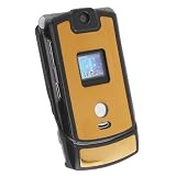 Motorola Premium Deluxe Clip-On Crystal Case for Motorola V3 / V3c, Metal Gold