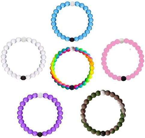 KunXun 6-Piece Elegant Perfect Balance Bracelets Bangle Mud Dead Sea Water MT Everest Silicone S M L XL